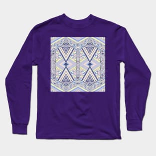 Handmade Pastel Geometry Long Sleeve T-Shirt